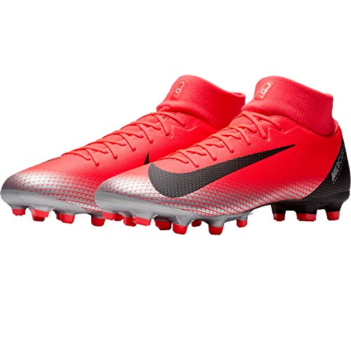 Nike Superfly 6 Academy CR7 FG/MG, Botas de fútbol Unisex Adulto, Multicolor Bright Crimson Black Chrome Dark Grey 600, 42 EU