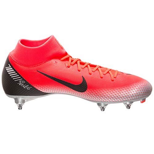 Nike Superfly 6 Academy CR7 SG, Botas de fútbol Unisex Adulto, Multicolor (Bright Crimson/Black/Chrome/Dark Grey 600), 42 EU
