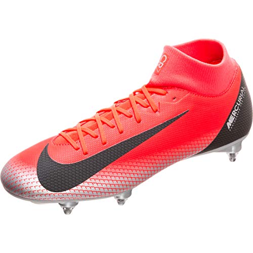 Nike Superfly 6 Academy CR7 SG, Botas de fútbol Unisex Adulto, Multicolor (Bright Crimson/Black/Chrome/Dark Grey 600), 42 EU