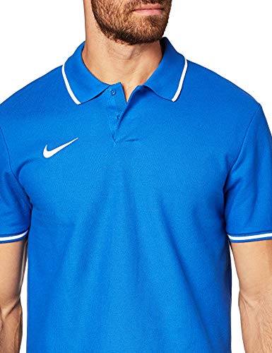 Nike Team Club 19 Polo, Hombre, Royal Blue/White, S