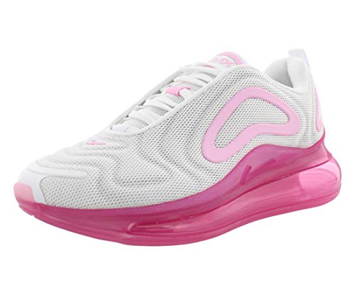 Nike W Air MAX 720, Zapatillas de Atletismo para Mujer, Multicolor (White/Pink Rise/Laser Fuchsia 000), 38 EU