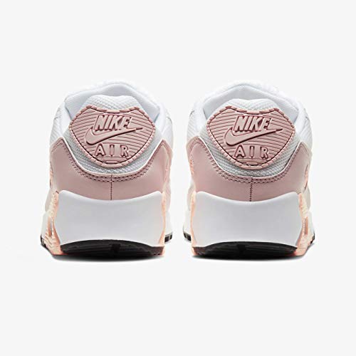 Nike W Air MAX 90, Zapatillas para Correr para Mujer, White Platinum Tint Barely Rose, 41 EU