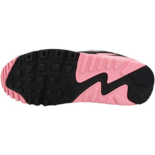 Nike W Air MAX 90, Zapatillas para Correr para Mujer, White/Particle Grey/Rose/Black, 38.5 EU