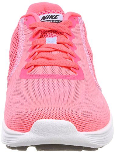 Nike Wmns Revolution 3, Zapatillas de Trail Running para Mujer, Rosa (Hot Punch/Black/Aluminum/White 602), 35.5 EU