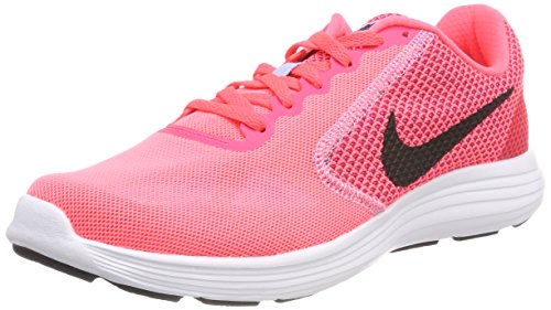 Nike Wmns Revolution 3, Zapatillas de Trail Running para Mujer, Rosa (Hot Punch/Black/Aluminum/White 602), 35.5 EU
