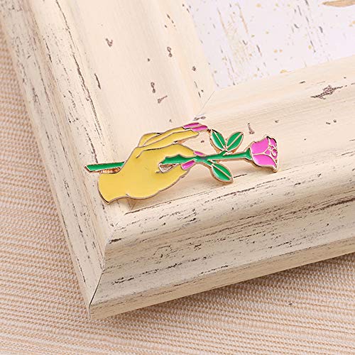 Ningz0l Broche De Aleación Europea Y Americana Bergamota Flor De Rosa Temperamento Pin Ropa De Mujer Accesorios Broche 4 Cm * 2 Cm