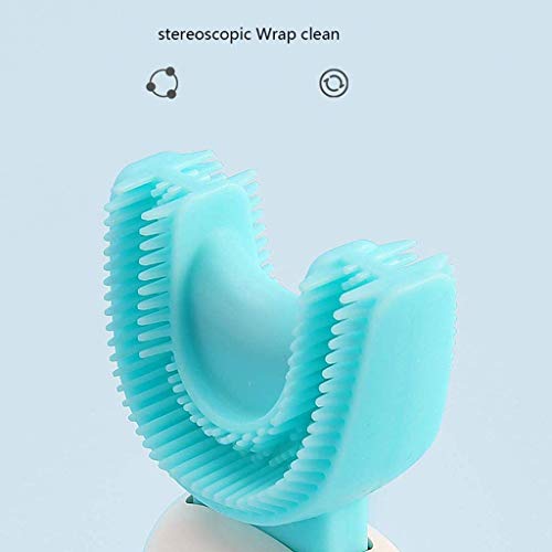 Niños automático del cepillo de dientes, cepillo de dientes del niño T Tipo Cepillo dental sónico 3 Modo limpieza Diversión cepillo Gran regalo de dibujos animados for niños de cumpleaños 300mAh, amar