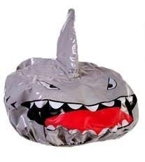 Niños divertidos Gorro de ducha Novedad Forma de tiburón Sombrero de ducha Gorro de baño elástico a prueba de agua Cubierta de cabello Sombrero de protección - Mantenga el cabello seco
