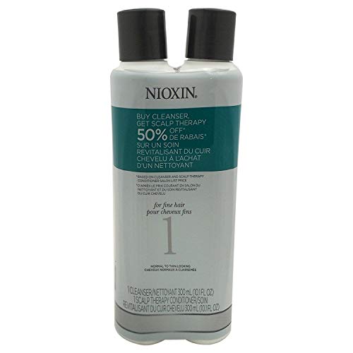 Nioxin Cleanser & Scalp Therapy System 1 - Shampoo & Conditioner Duo/Twin Pack 300ml