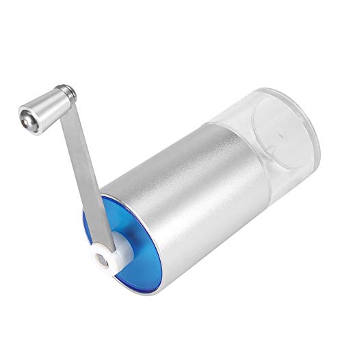 Nitrip Molinillo de café manual de plata portátil Molino de café de acero inoxidable Máquina de molienda de granos de café(20g (for 1-2 people))