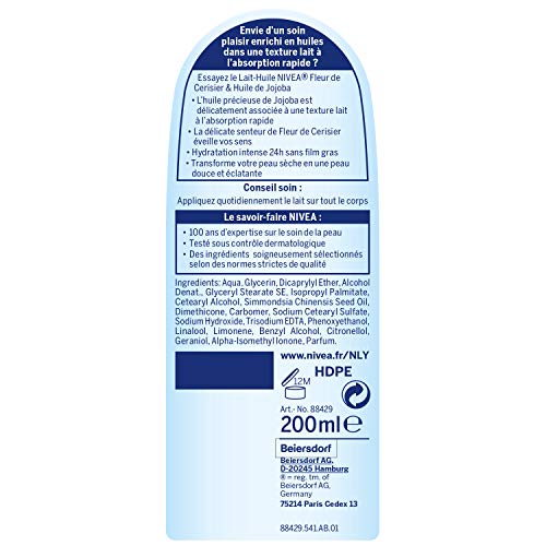 Nivea lait-huile flor de cerezo 200 ml