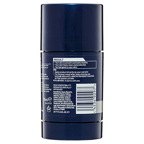 Nivea Men Body Shaving Anti-Irritation Shaving Stick, 75ml
