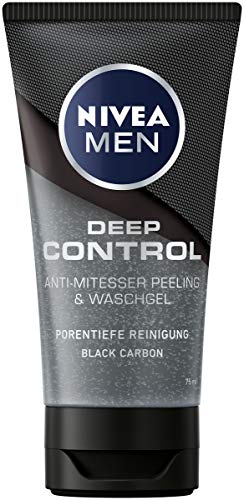 Nivea Men Deep Control - Exfoliante antiespinillas y gel de lavado, 75 ml