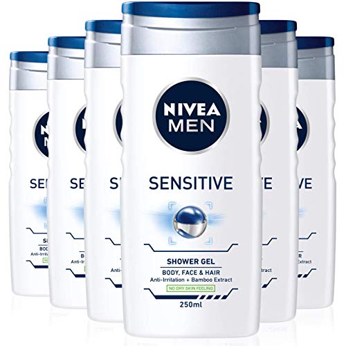 Nivea men - Sensitive, gel de ducha, pack de 6 (6x 250 ml)