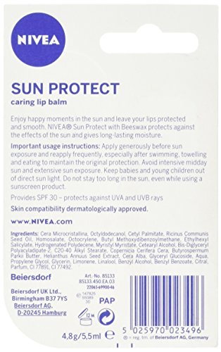 Nivea - Protector labial solar, factor de protección solar 30