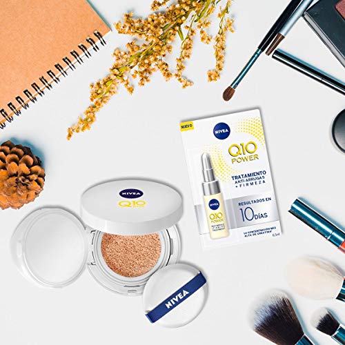 NIVEA Q10 Power Tratamiento Antiarrugas + Firmeza 10 días en pack de 8 (8 x 6,5 ml), ampollas antiedad con coenzima Q10 y creatina para el cuidado facial