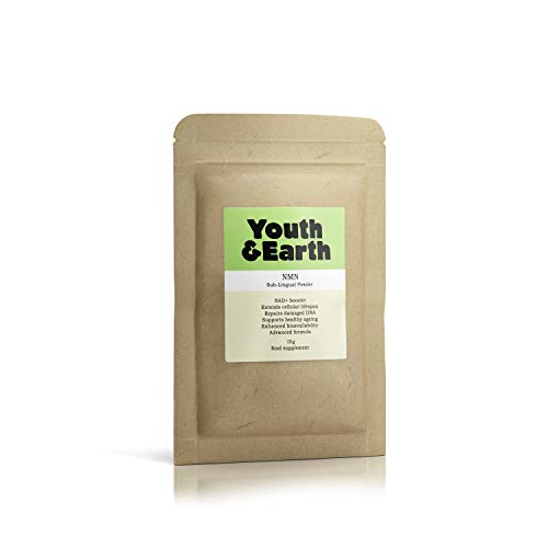 NMN Nicotinamida Mononucleótida Pura En Polvo – NMN Sublingual de Acción Rápida - Potenciador de NAD+ - Suplemento Anti-edad y Antioxidante Potente Certificado - Youth & Earth (15g)