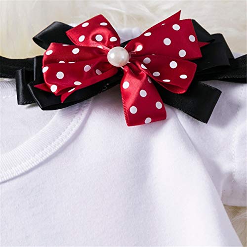 NNJXD Recién Nacida Tutú Primer Cumpleaños 3 Piezas Trajes Mameluco + Falda y Diadema Tamaño (1) 1 Año Negro