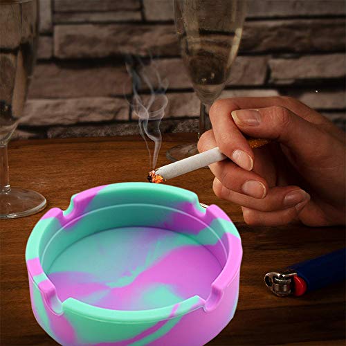 No se romperá-4 Piezas Cenicero Antiadherente de Caucho de Silicona Ceniceros Exterior contra Cenizas Volantes de diámetro Cenicero Parabrisas para Proteger contra Cenizas Volantes