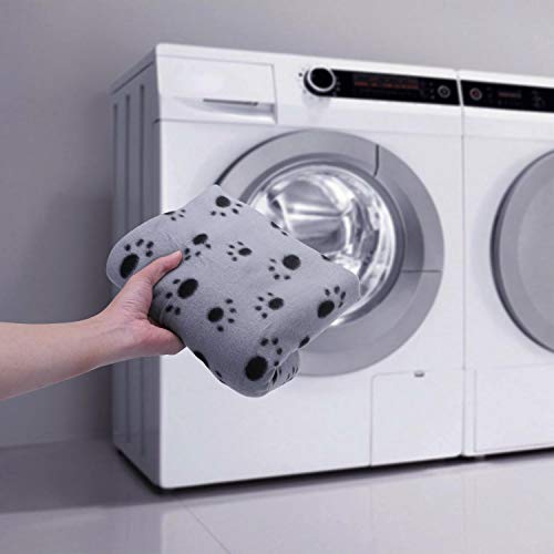 Nobleza – 6 x Manta Suave de Felpa para Perros, Gatos y Otras Mascotas. Lavable. Color Gris, 75 * 75