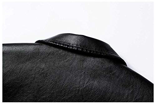 NOBRAND - Chaqueta de piel para hombre, diseño de otoño