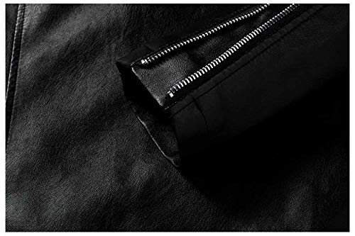 NOBRAND - Chaqueta de piel para hombre, diseño de otoño