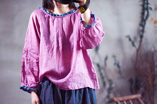 NOBRAND New Art Fresh Rural Girl Lace Shirt Polvo Taille unique