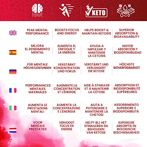 Nootrópico Suplemento Natural Vegano en Polvo 300gr, Vitaminas y Minerales Para el Cerebro, Keto - Complejo Multivitamínico Para Concentración y Memoria, Reduce Cansancio y Fatiga, KetoWorld