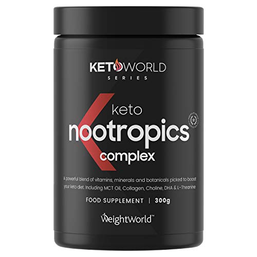 Nootrópico Suplemento Natural Vegano en Polvo 300gr, Vitaminas y Minerales Para el Cerebro, Keto - Complejo Multivitamínico Para Concentración y Memoria, Reduce Cansancio y Fatiga, KetoWorld