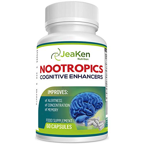 NOOTROPICOS NATURALES VITAMINAS MEMORIA Y CONCENTRACION - Vitaminas Para El Cerebro - Vitaminas Para El Cansancio Mejorado con Rhodiola Rosea, L Tirosina, L Teanina, Ginkgo Biloba- 60 Mentis Pastillas