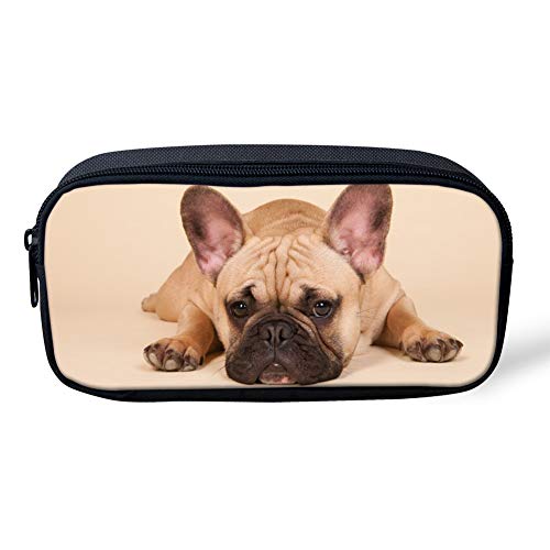 Nopersonality - Estuche para lápices para adolescentes y niñas, diseño de animales en 3D, color french bulldog Small