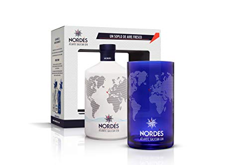 Nordés Atlantic Galician Gin - 1 botella de 70 cl + Vaso Coleccionable de Regalo