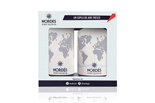 Nordés Atlantic Galician Gin - 1 botella de 70 cl + Vaso Coleccionable de Regalo