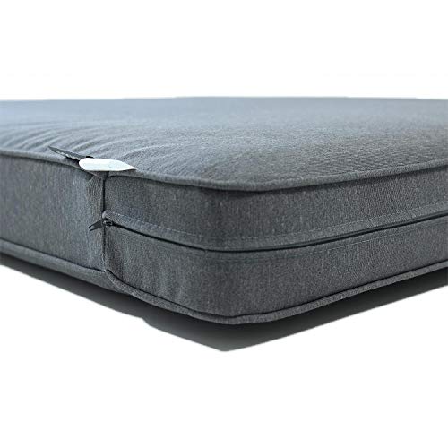 Nordje – Juego de Cojines para palets | Asiento de 120 x 80 cm y Respaldo | Apto para Exteriores, con Funda Repelente al Agua | Gris