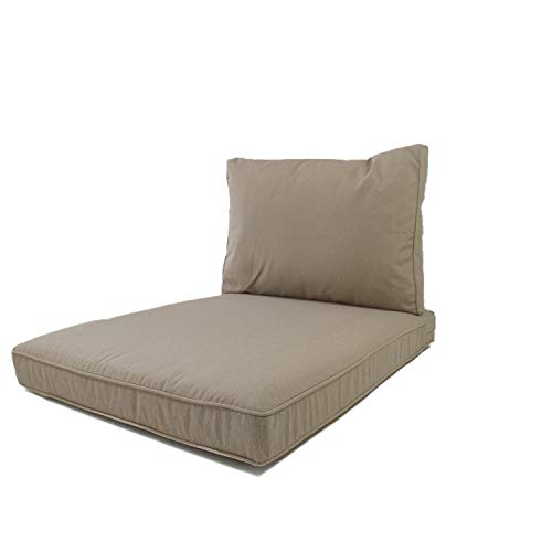 Nordje – Juego de Cojines para palets | Asiento de 120 x 80 cm y Respaldo | Apto para Exteriores, con Funda Repelente al Agua | Gris Pardo