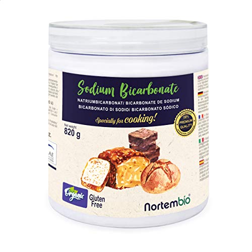 Nortembio Bicarbonato de Sodio Ecológico 820g. Grado Alimentario. Especial para Cocinar EBook Incluido.