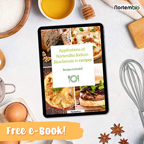 Nortembio Bicarbonato de Sodio Ecológico 820g. Grado Alimentario. Especial para Cocinar EBook Incluido.