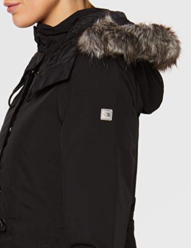 North Face Zaneck Parka - Chaqueta para Mujer, Negro (TNF Black/Vintage White), S