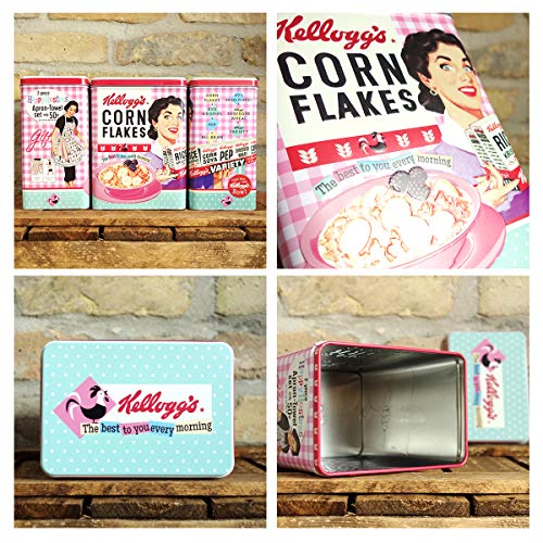 Nostalgic-Art 30147 Kellogg's-Happy Hostess Corn Flakes | Vorratsdose L | Aufbewahrungs-Box | Cornflakes Blech-Dose | Metall Tarro L, Metal, 10 x 14 x 20 cm