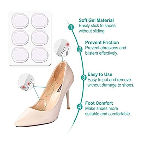 Novata 8 Pares Talón de Zapato Plantilla de Silicona Invisible autoadhesivo suave Foot Care Protector Plantilla Liner Zapatos