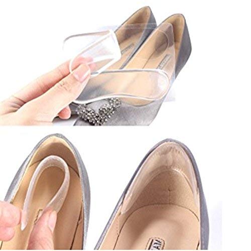 Novata 8 Pares Talón de Zapato Plantilla de Silicona Invisible autoadhesivo suave Foot Care Protector Plantilla Liner Zapatos