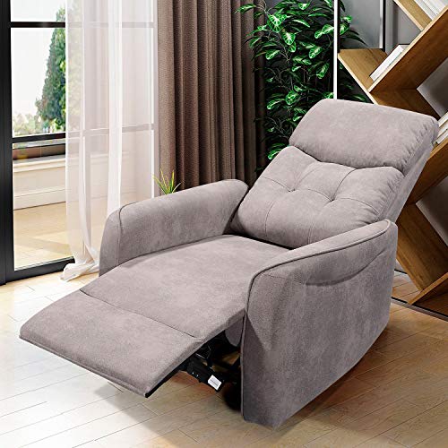 Novohogar Sillón Reclinable Moscú con Muelle Ensacado. Respaldo Reclinable y Reposapiés Extensible Manualmente (Marengo)