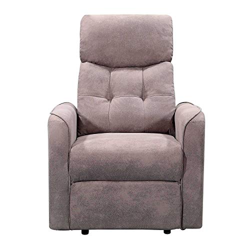 Novohogar Sillón Reclinable Moscú con Muelle Ensacado. Respaldo Reclinable y Reposapiés Extensible Manualmente (Marengo)