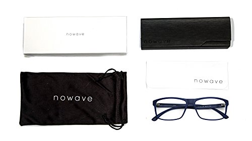 NOWAVE Gafas Neutras para PC, Smartphone, TV y Gaming | Eliminan la Fatiga y la irritación Visual | Gafas Anti LUZ Azul y UV para Pantalla | Filtro luz Azul de Descanso para pc | Unisex,Ligera y Azul