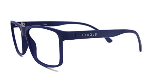 NOWAVE Gafas Neutras para PC, Smartphone, TV y Gaming | Eliminan la Fatiga y la irritación Visual | Gafas Anti LUZ Azul y UV para Pantalla | Filtro luz Azul de Descanso para pc | Unisex,Ligera y Azul