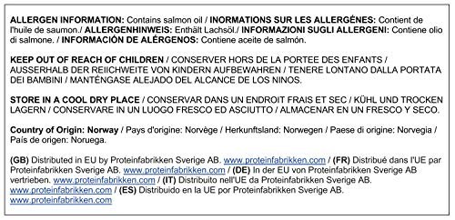 NPN Omega 3 Aceite de pescado de salmón 1000mg | Premium calidad noruega fresca | DHA natural, EPA y DPA | con antioxidantes de astaxantina | 180 cápsulas
