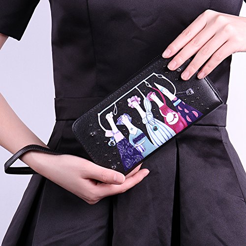 Nube Mujer Cartera Largo Forma Piel material Cartera con cremallera Simpatico decorado buen regalo San Valentín