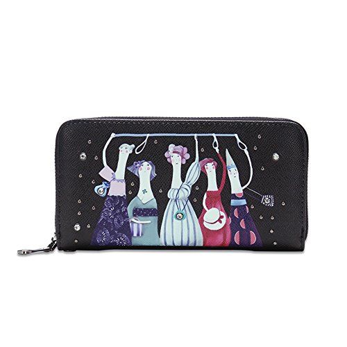 Nube Mujer Cartera Largo Forma Piel material Cartera con cremallera Simpatico decorado buen regalo San Valentín