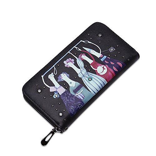 Nube Mujer Cartera Largo Forma Piel material Cartera con cremallera Simpatico decorado buen regalo San Valentín