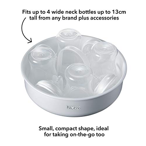 Nuby - Esterilizador de vapor para microondas blanco